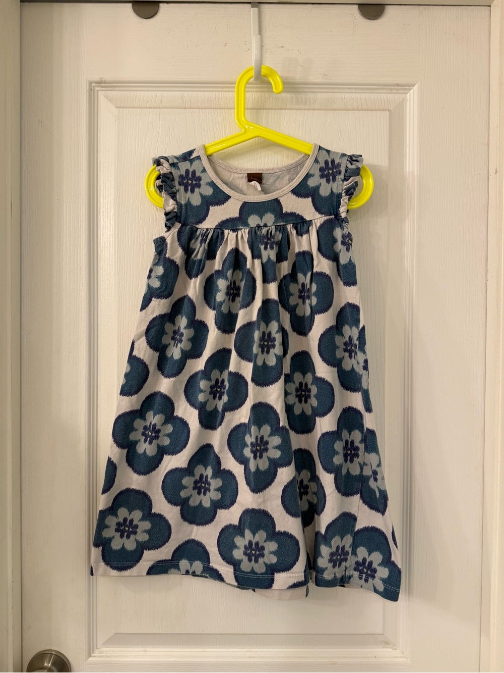 Tea Collection Girls Blue Floral Sleeveless Dress